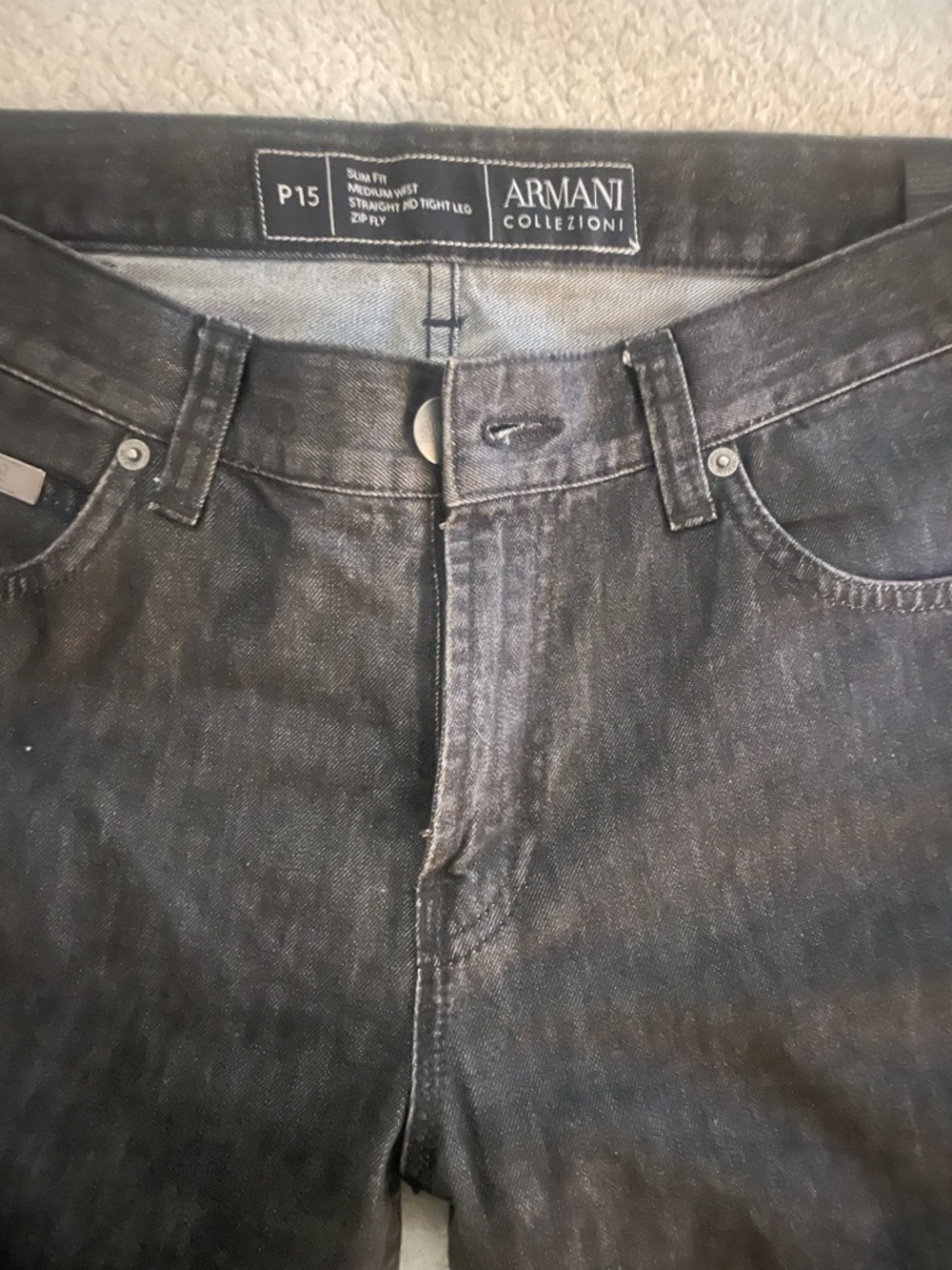 Armani collezioni black jean slim